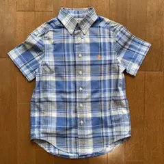 Polo Ralph Lauren 半袖シャツ S 140青系チェック