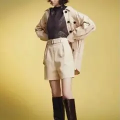 美品✨リリーブラウン コーデュロイタックショートパンツ サイズ1 アイボリー