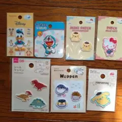 ワッペンセット　サンリオ ドラえもん　ドナルド　恐竜　魚