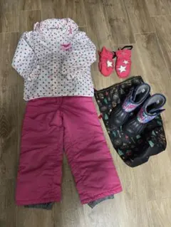 子供用120 女の子スキーウェア 4点セット