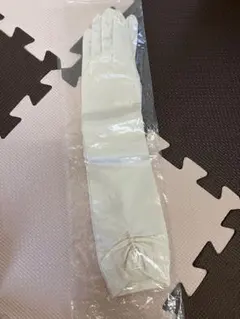 結婚式用　新婦　ロンググローブ パール付き
