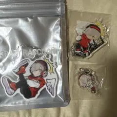 Crazy Raccoon アクリルキーホルダー　だるまいずごっど