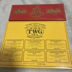 新品未開封:TWG RED CHRISTMAS TEA コットンティーバッグ TWG Tea | レッド クリスマス ティーバッグ | TANOMO GIFT