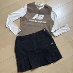 ニューバランス　ゴルフ　ニットベスト　プリーツスカート　パーリーゲイツ　オマケ