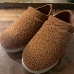 ワークマン　トレッド　モック　ボア　フリース素材 ブラウン スリッポン