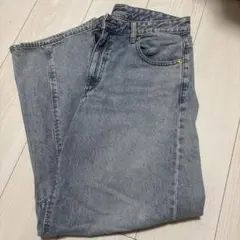 GU バレルレッグジーンズ　XL ブルー