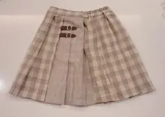 ems チェック柄プリーツスカート