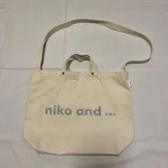 ニコアンド 2wayトートバッグ アイボリー　コットンキャンバス