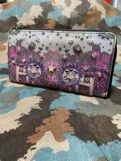 希少 BURBERRY クリーチャーパッチワーク ラウンドファスナー チェック