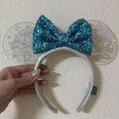 Disney sea25周年　ミッキー耳カチューシャ グリッターリボン付き