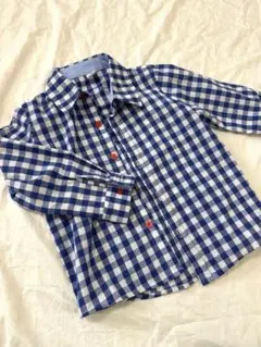 ギンガムチェック シャツ ブルー チェック