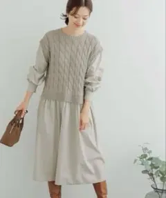 新品　URBAN RESEARCH DOORS ニットベストドッキングワンピース