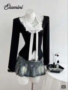 SHEIN Elamini トップス Y2K