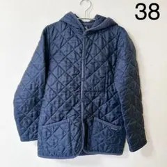 【ラベンハム】キルティングフードコード38サイズෆ‪ネイビー