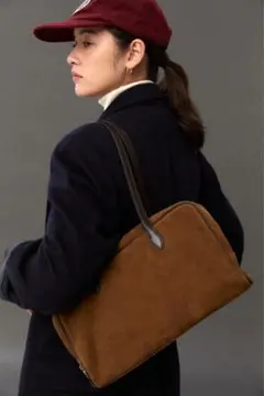 トゥティエ ロケバッグ SAC LOQUET スウェードブラウン