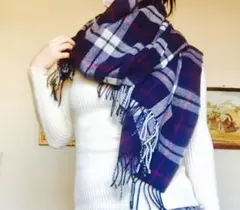 マフラー レディース ストール 大判 チェック