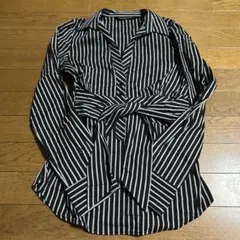ZARA BASIC ストライプ長袖シャツ S