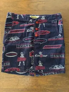 HYSTERIC GLAMOUR 総柄 デニム ミニスカート Sのサムネイル