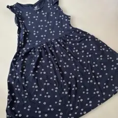 H&M オーガニックコットン 花柄ワンピース 122/128
