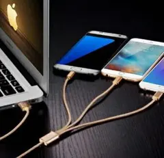 ヒット商品 3ポートUSB充電器 ACアダプター＋3in1充電ケーブルセット