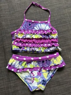 【レア】フリル＆花柄セパレート水着 90サイズ