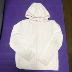 ユニクロ130㎝　ピンクフード付きエアリズムパーカー
