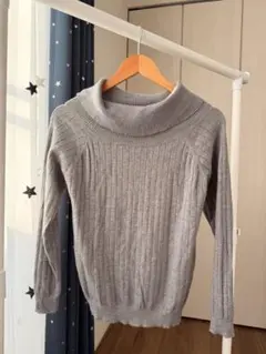 Healthy Karenリブニットプルオーバー タートル/オフタートルLサイズ