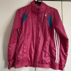 美品 adidas ナイロンジャケット ピンク Sサイズ