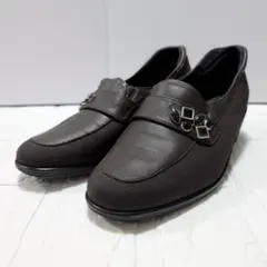 【極美品】銀座ヨシノヤ ビジュー パンプス 晴雨兼用 ブラウン 22.5cm