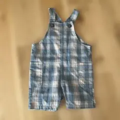 ブルーチェック　90 サロペット　オーバーオール