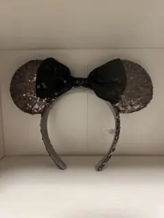 ディズニーリゾート スパンコールカチューシャ黒