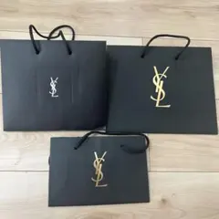 YSL ショップ袋 3点セット 黒