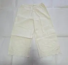 アイボリー コットン ペチパンツ レース裾