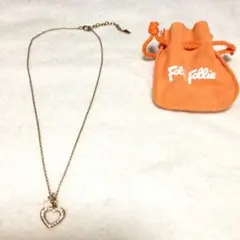 Folli Follie ハート型金色ネックレス