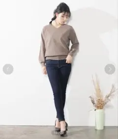 Honeys 抗菌Ｖネックニット