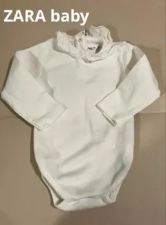 最終お値下げ ZARA Baby ホワイトフリル付きロンパース 6-9ヶ月
