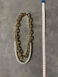 【新品】ゴールドチェーンパールネックレス　匿名配送