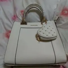 Samantha Thavasa ハートチャーム付トート ホワイト