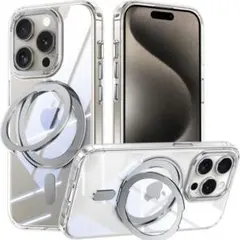 iPhone14pro用 ケース Magsafe対応 360°回転スタンド