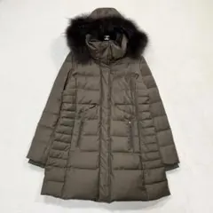 極美品 ルイルエブティック ファー付きダウンコート 大きいサイズ LL
