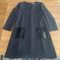 お決まりです！！ FOXEY NEW YORK 黒 ひざ丈ワンピース