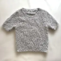 INGNI シャギーニット 半袖 グレー Mのサムネイル