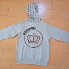 新品　星柄切替ジップパーカー150ベビードールBABYDOLLベビド