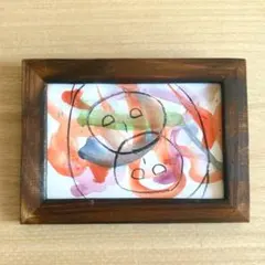 内緒だよ【原画】抽象画 絵画 イラスト 水彩画 インテリア ポストカード ハガキ