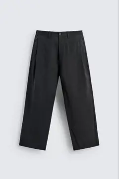 ZARA サイドプリーツ入りフルワイドパンツ EU36のサムネイル