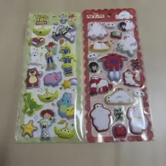 【正規品】トイストーリー ベイマックス　ディズニーもっちりマシュマロシール 2点