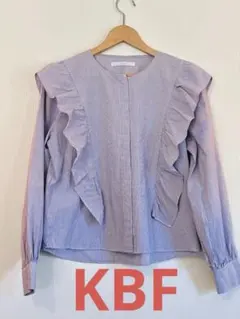 KBF ストライプフリルブラウスのサムネイル