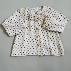 ZARAキッズ　小花柄　長袖　フリルブラウス　110サイズ