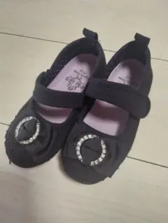 ブラック フォーマルシューズ リボン付き　17cm