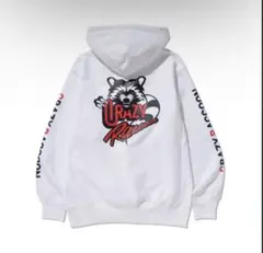 W CRAZY RACCOON LOGO HOODIE WHITE XLのサムネイル